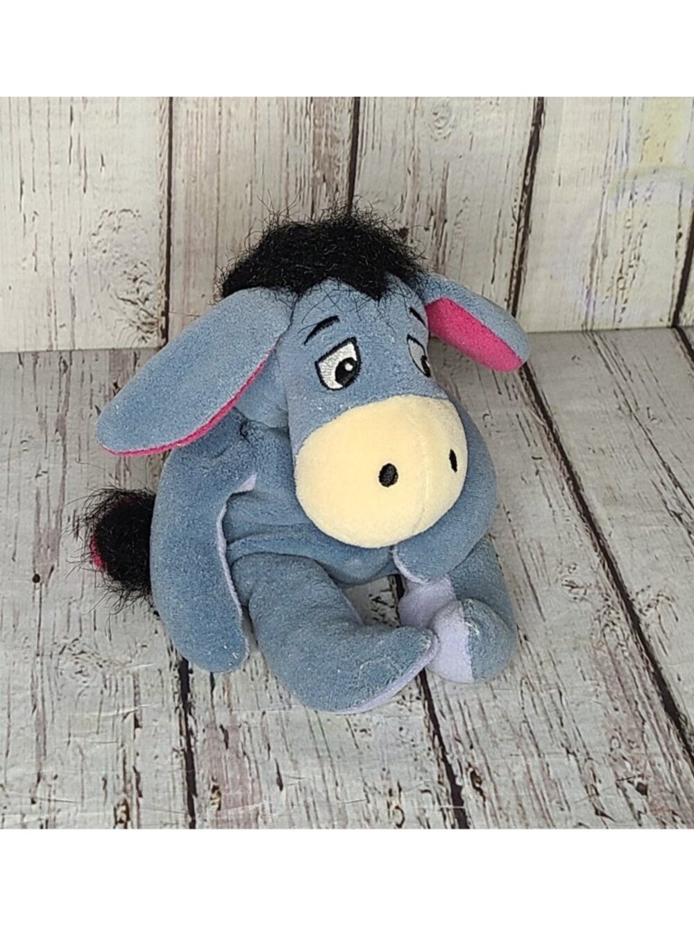 8" Vintage Disney Store Eeyore Donkey Winnie the Pooh Mini Beanbag Plush
